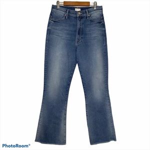 MOTHER Jeans Hustler Ankle Fray Smoke Em Size 27